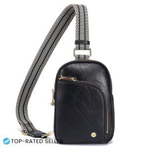 RFID Anti-Theft Sling Crossbody Bag Vegan Leather Lightweight Travel Purse